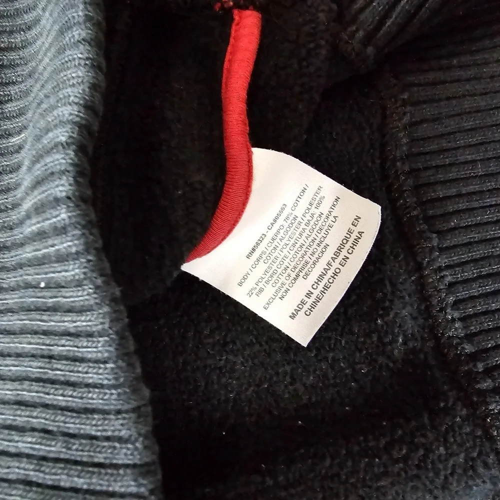 Vintage Nike Air Jordan Sweater Mens XL Jumpman Full Zip Warm Up Jacket‎ Black